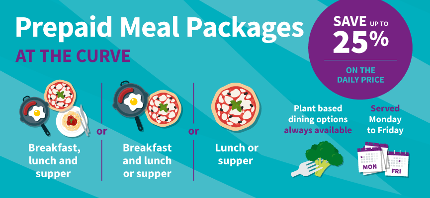 A slide describing the Curve Meal Packages offer